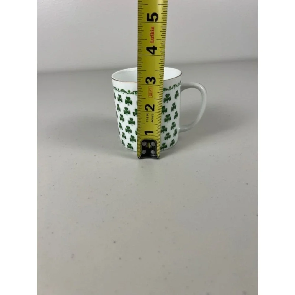 Parma by AAL Shamrock Clover Porcelain Demitasse Cup and Saucer Set Japan A-1163